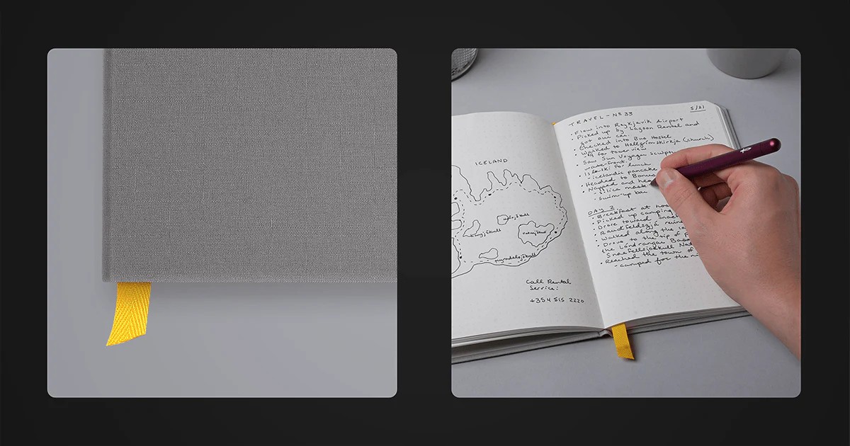 Baron Fig Confidant Notebook, Hard Cover, Dot Grid, Flagship Size