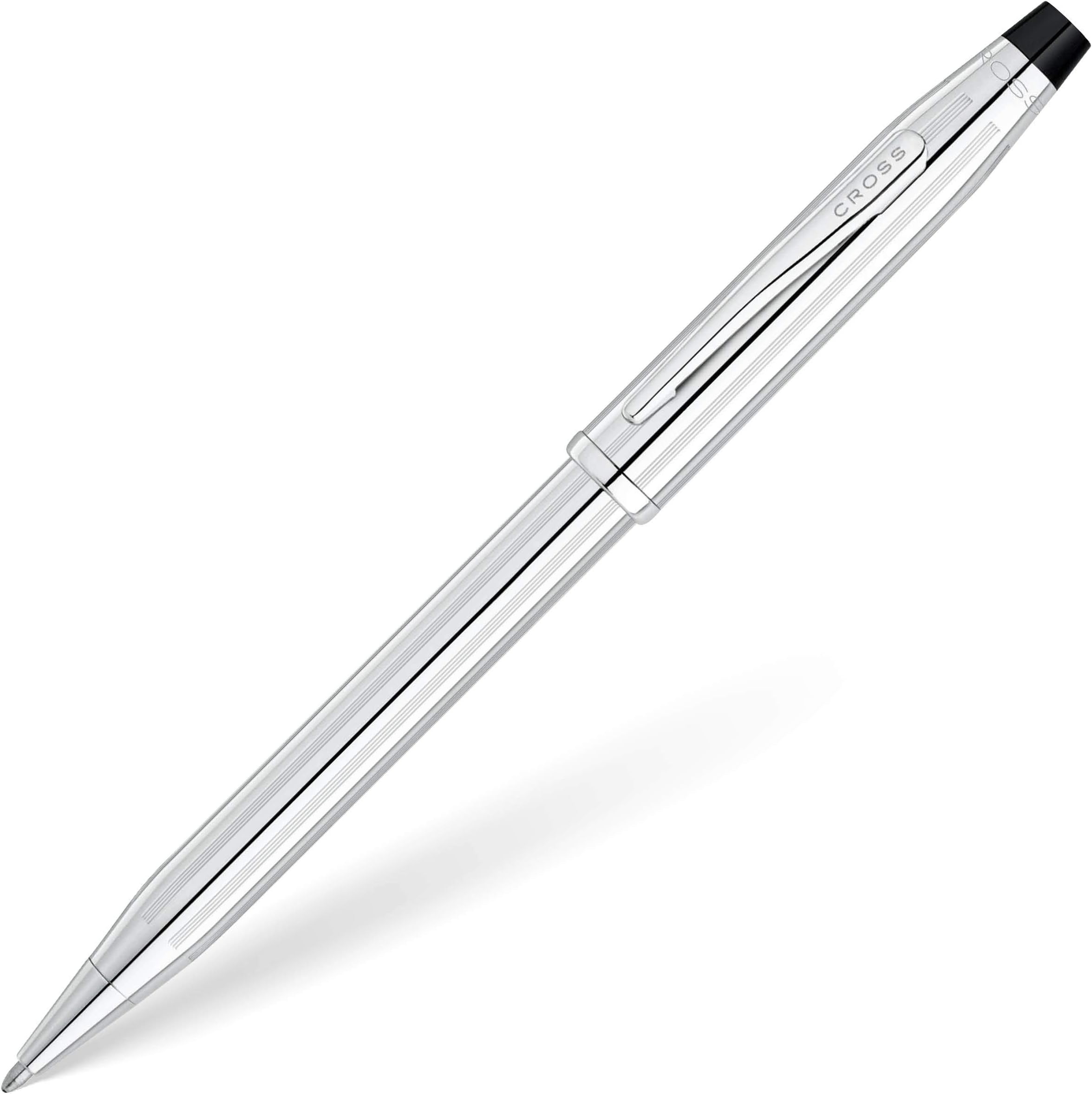 Cross Century II Ballpoint Pen, Lustrous Chrome, Twist Mechanism, Gift Box