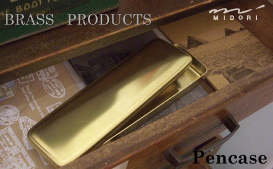 Midori Brass Pen Rest, Solid Brass Desktop Holder