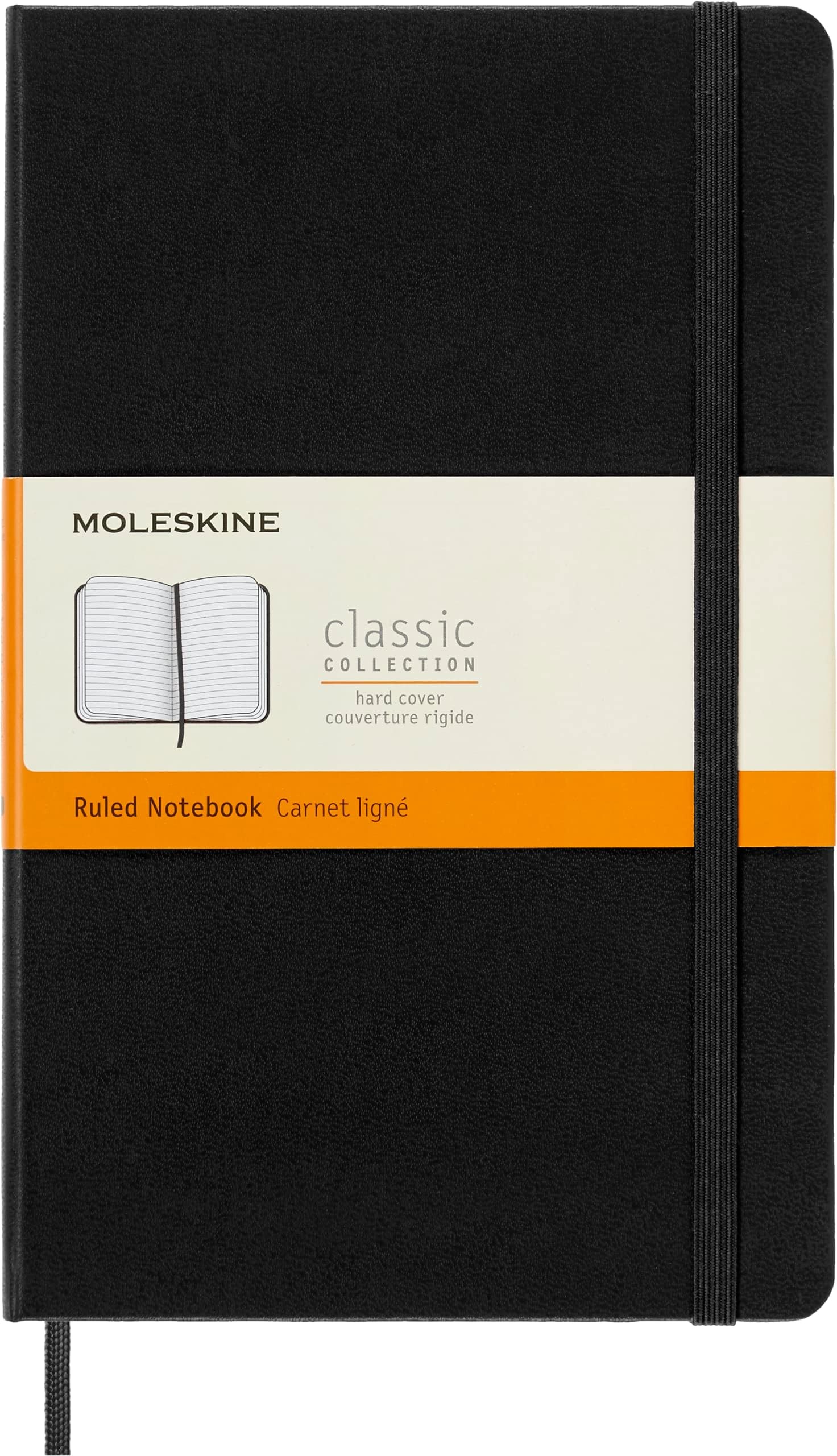 Moleskine Classic Notebook, Hard Cover, Ruled, Large 5 x 8.25 Inches