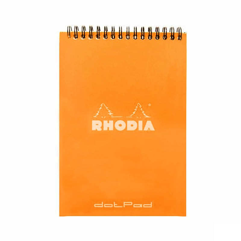 Rhodia Dot Pad No. 16, A5, Orange Cover, Dot Grid, 80 Sheets